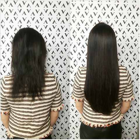 Przedłużanie włosów długoscią 45 cm